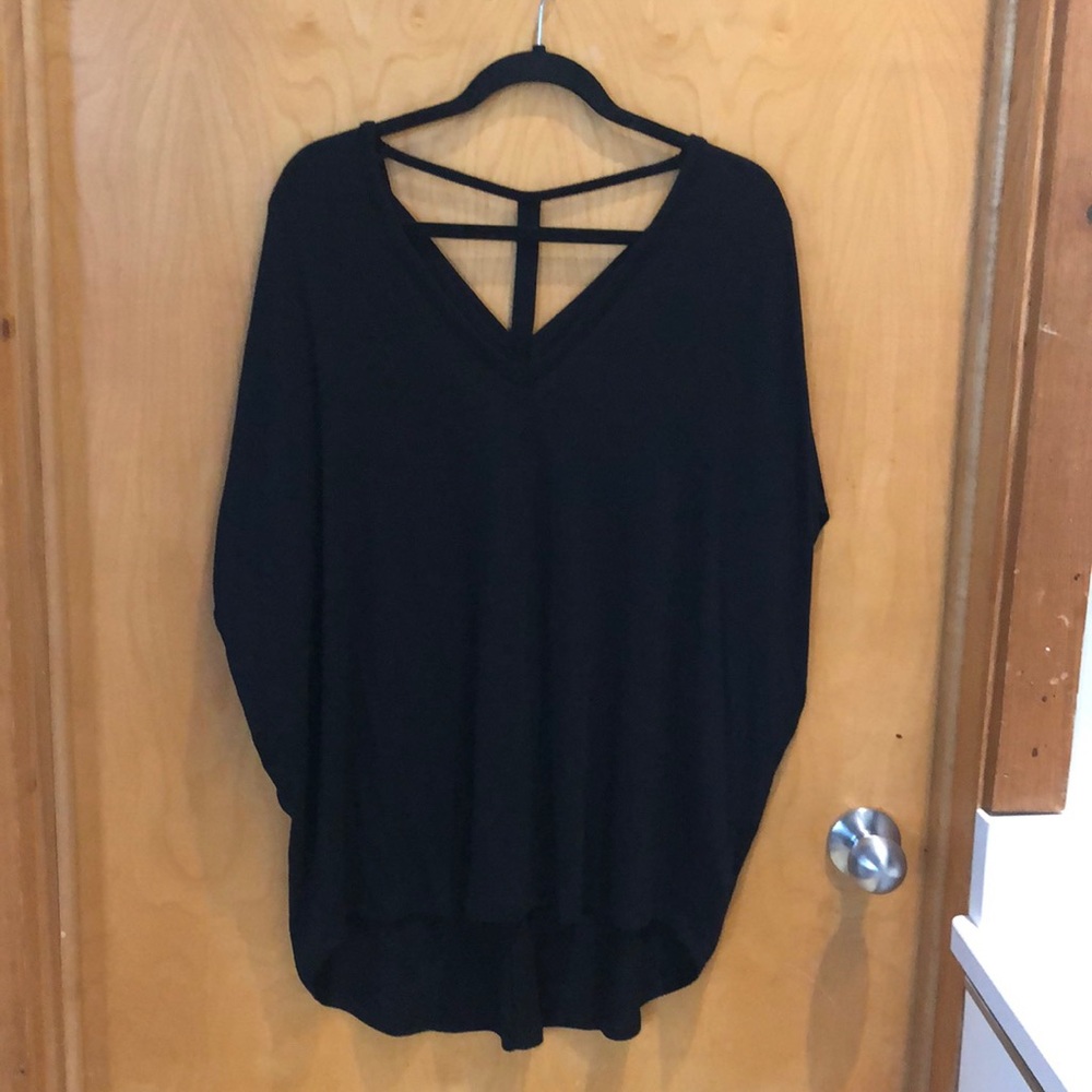 Black Express top with studded back detail